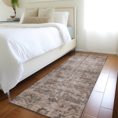 Tapis intérieur / extérieur brun Delaura