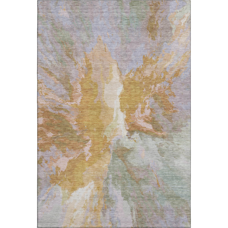 Premium Machine Washable Marasco AMF1632 Modern Rug, Rectangle 9' x 12'