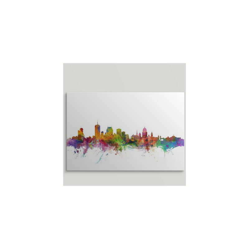 «Québec Canada Skyline» par Francy, impression, H 24 po x l 36 po x P 1,5 po, Toile