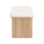 Tabouret 51,5 "en bois d'hévéa beige pour chambre à coucher et salon