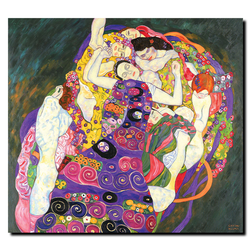 «Virgins» par Gustav Klimt, reproduction d'art sur toile, H 24 po x l 24 po x P 2 po