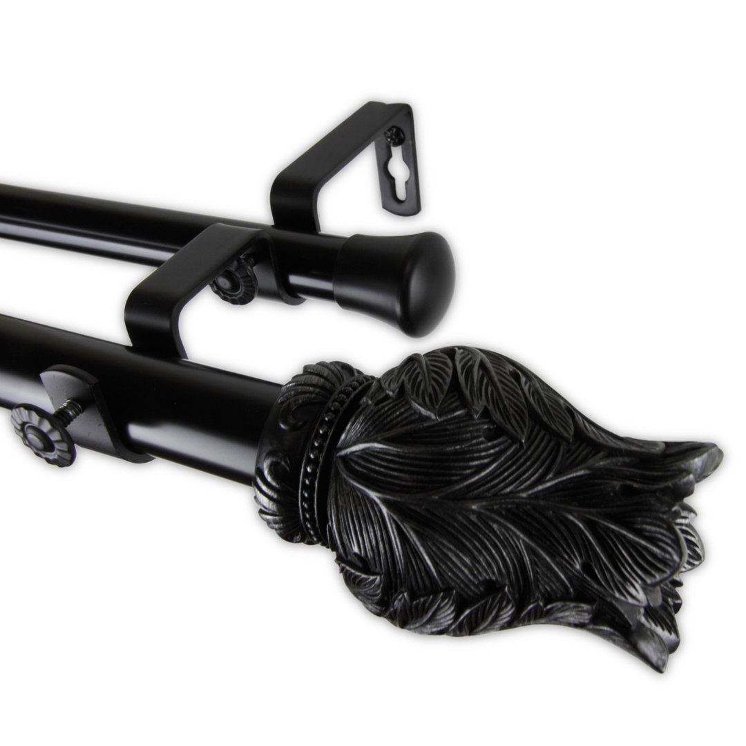 Tate Steel Double Curtain Rod Fleur De Lis Living 