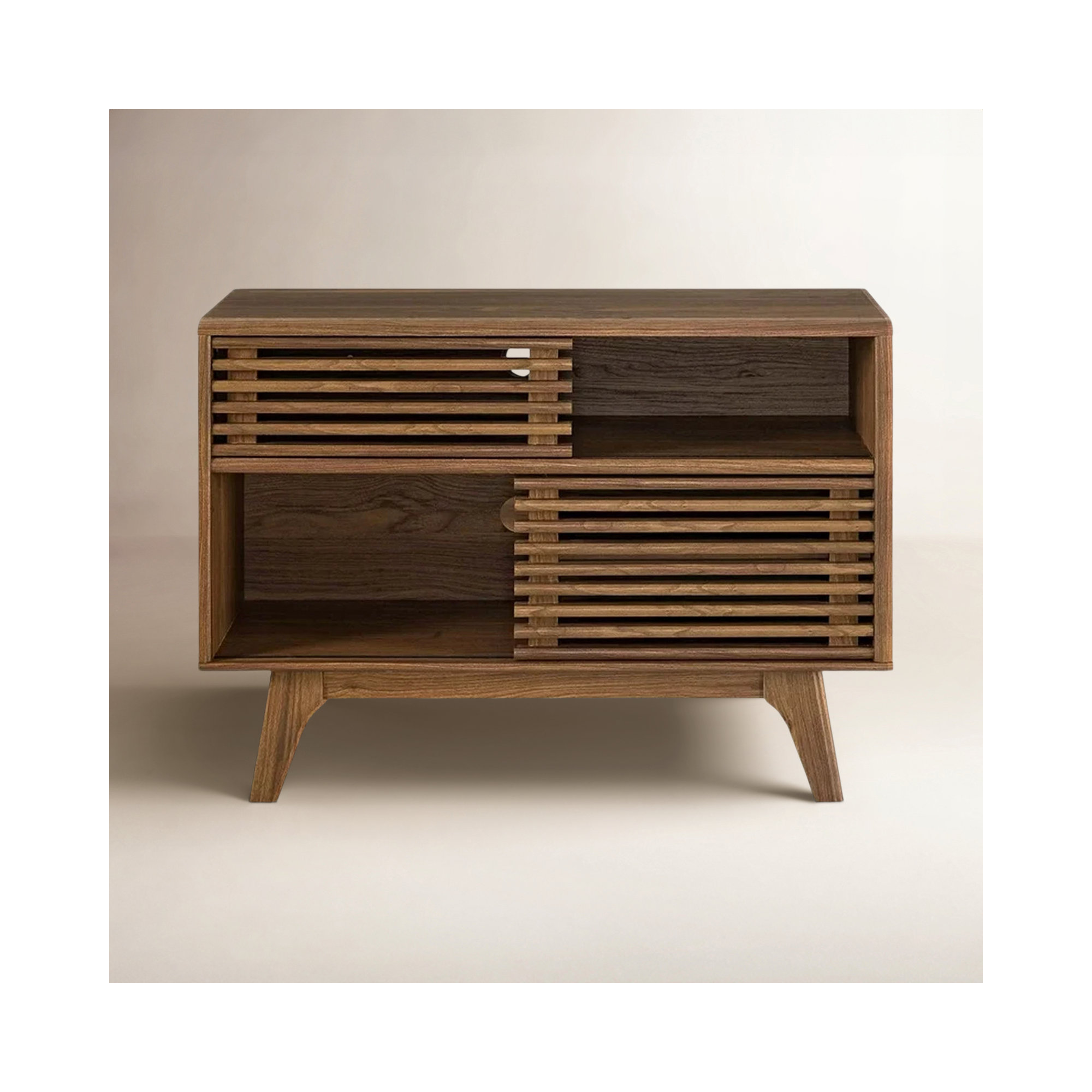 Render Two-Tier Display Stand, Walnut