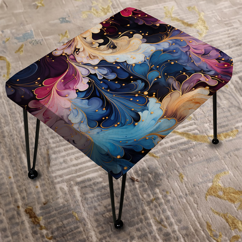 Blue Galactic Dreams Marble Dreams - Marble Rectangle Ottoman