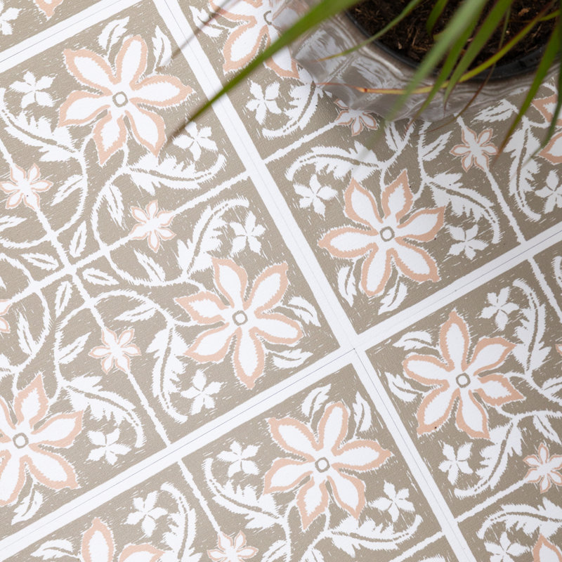 Lillium Green 30.48 x 30.48cm Self-adhesive Vinyl Floor Tiles Pack 10 (0.93sqm)