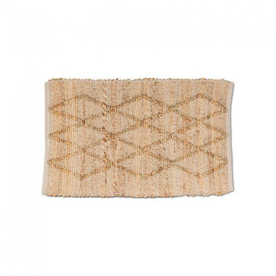 Large Diamond Weave Brown Mat