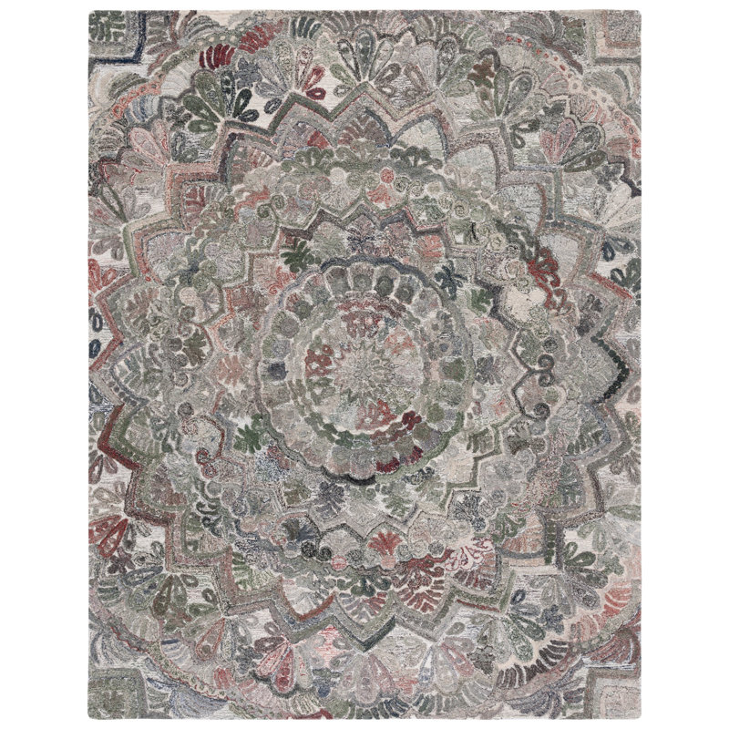 Tapis floral performance touffeté à la main Brantley, Rectangle 2 pi x 3 pi