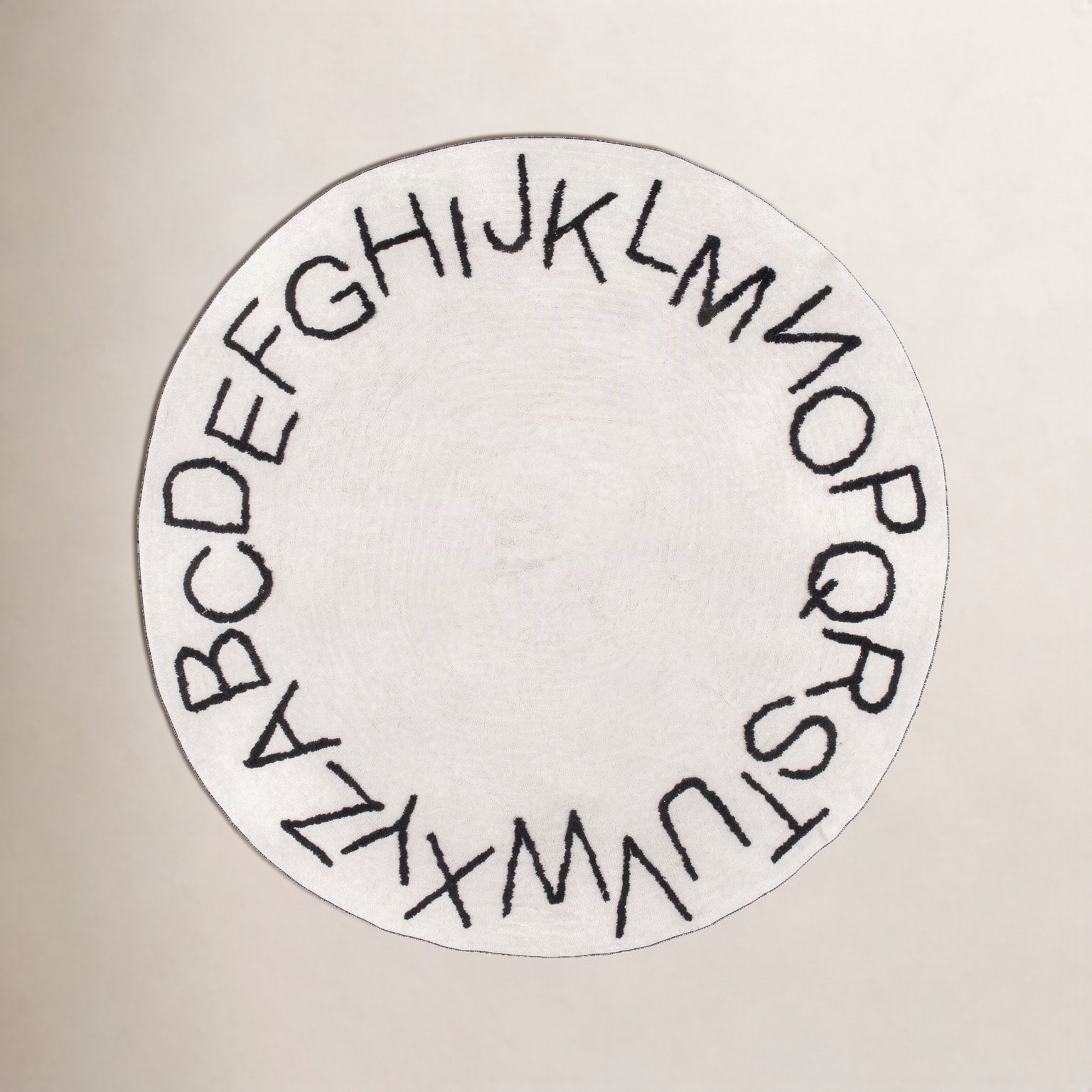 Fayte Alphabet SpinCleanable Rug, Round 6'