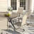 6-Person Patio Swivel Dining Set with 50" Dining Table and PVC-coated polyester Swivel Dining Chairs-508240745