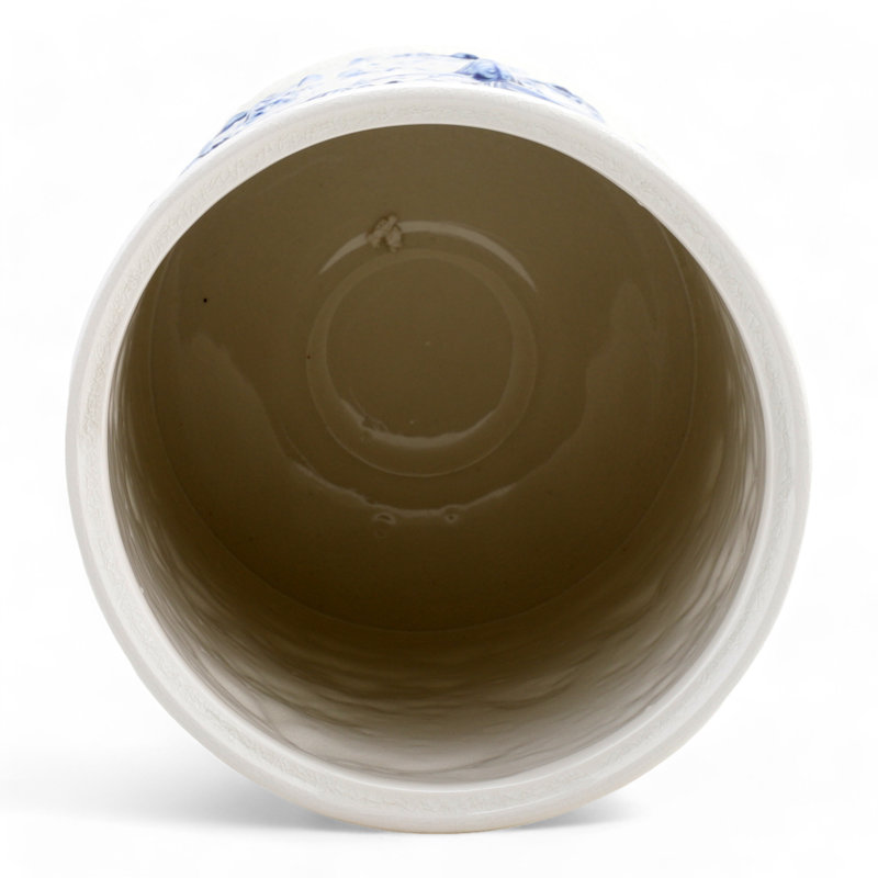 2 Gallons Waste Bin, Blue/White