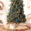 Handmade Felt Christmas Tree Skirt - Multicolor Fringe Border - 51"/64"-644970503