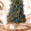Jupe d'arbre de Noël en feutre faite à la main - bordure à franges multicolores - 51 po / 64 po-132884848-100255259