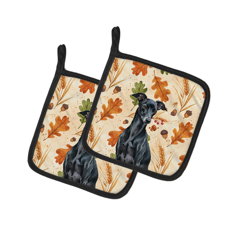 Paire de supports à casseroles noirs et noirs Greyhound Heirloom