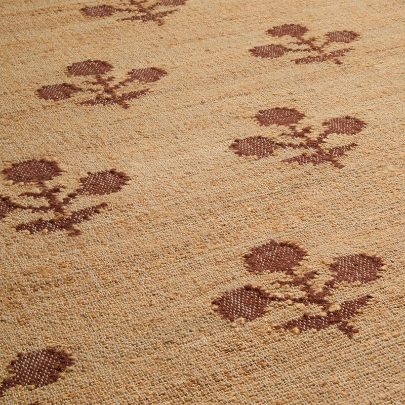 Erin Gates by Momeni Orchard Bloom Rust Hand Woven Wool and Jute Area Rug, Rectangle 8' x 10'