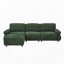 Canapé modulaire moderne, canapé modulaire, canapé en L revêtu de chenille avec repose-pieds amovible-491482840