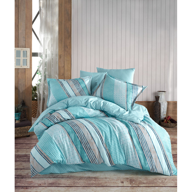  Ensemble de housse de couette double face standard en coton 3 pièces, Housse de couette pour très grand lit et 2 très
