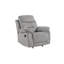 Fauteuil oscillant inclinable, chenille étain-1616346498