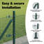 Welded Wire Fence With 7 Flanged Posts Steel-495119004-495119007