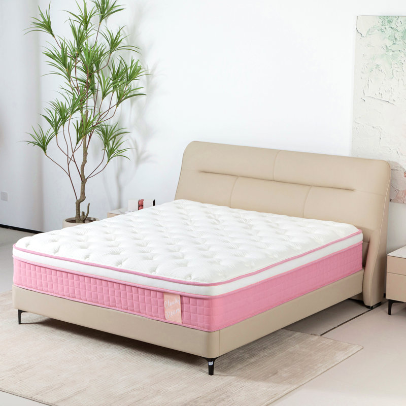 Housse tricotée en mousse à mémoire de forme à 7 zones avec matelas hybride 12 pouces Certipur-Us - blanc