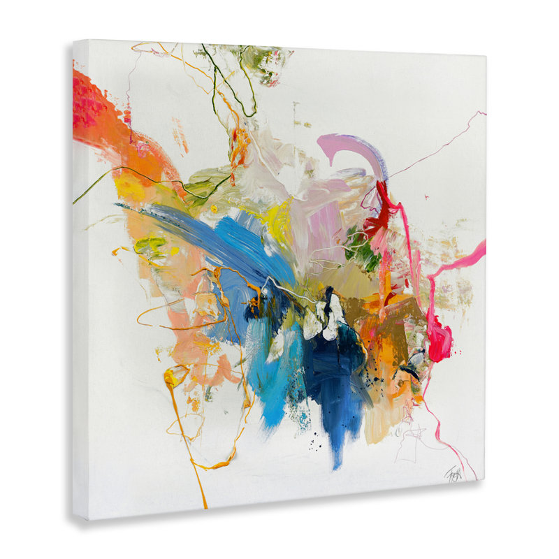 «Confident Pink Abstraction Canvas», conception par Design Fabrikken