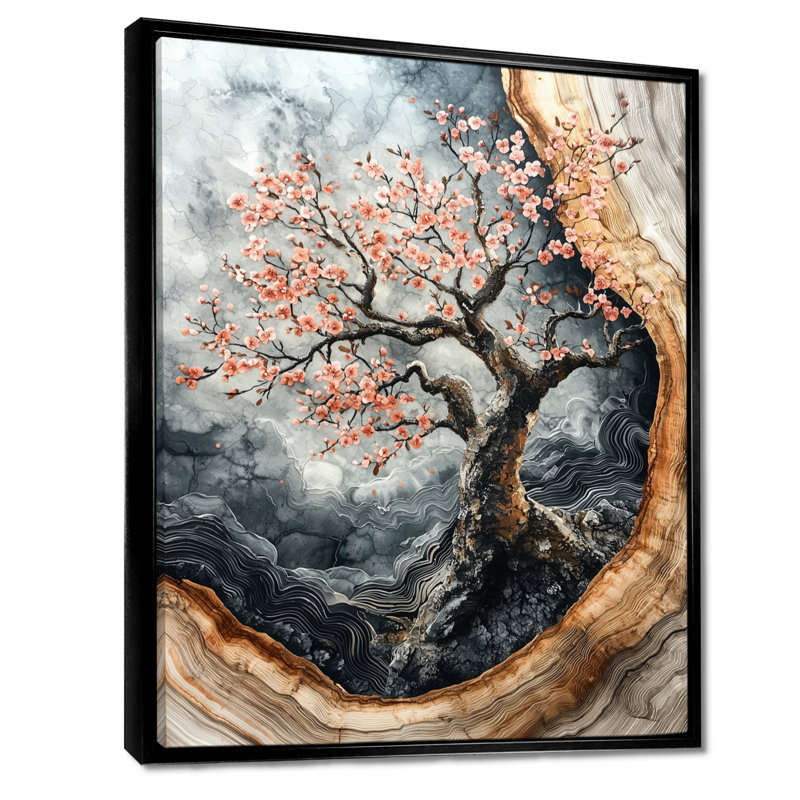 Henry II - impressions murales florales, Noir, Reproduction encadrée sans passe-partout, H 20 po x l 12 po