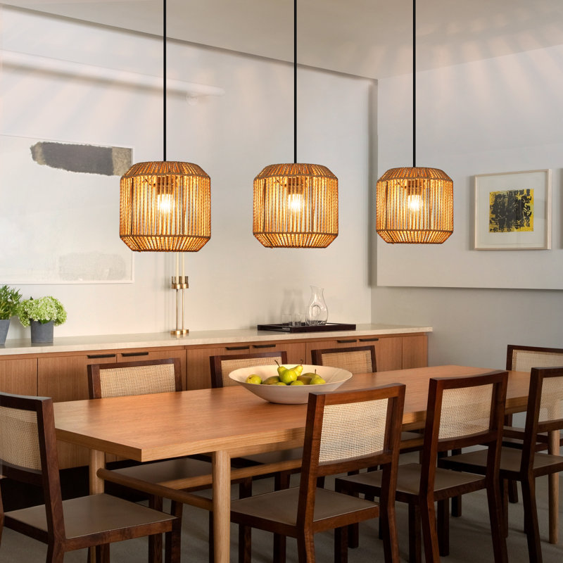 3 - Light Stainless Steel Caged Pendant