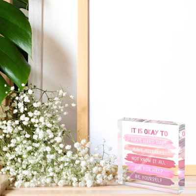 Enseigne de bureau en acrylique Inspirational