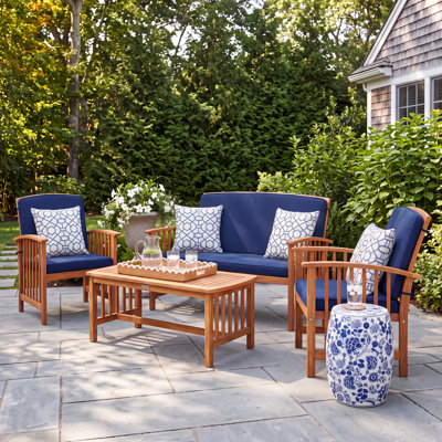 Delosreyes 4-Person Acacia Patio Seating Group