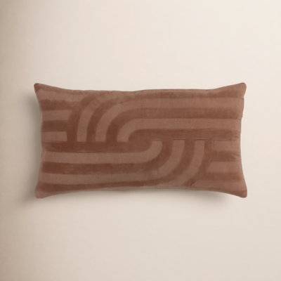 Terrah 26" x 14" Embroidered Throw Pillow