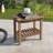 Outdoor Side Table, 2-Tier Shower Bench with Non-Slip Pads and Handles, HDPE Weather Resistant Patio End Table for Patio, Pool, Porch-194674323