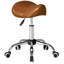 Fauteuil de salon pour spa, fauteuil de beauté avec roues pivotantes, brun