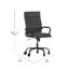 Fauteuil de bureau pivotant à haut dossier avec structure, accoudoirs et roulettes transparentes-2022692735-2022692734