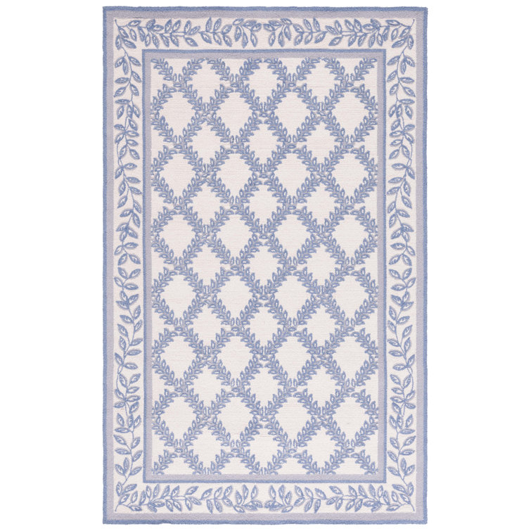 Roseta Hand Hooked Wool Pile Geometric Rug