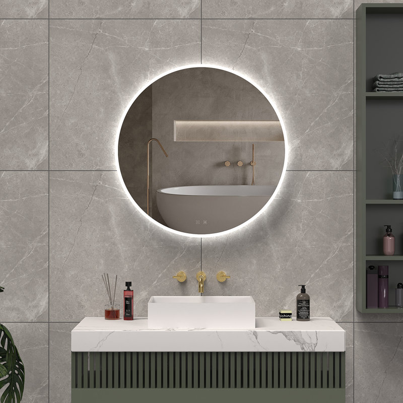 Bennett 36" LED Mirror with Backlighting, Touch Adjustable Brightness & Temperature, Heated Mirror Defogger, Memory Settings
