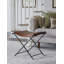 Nardone Genuine Leather Seat Accent Stool, Set Of Two