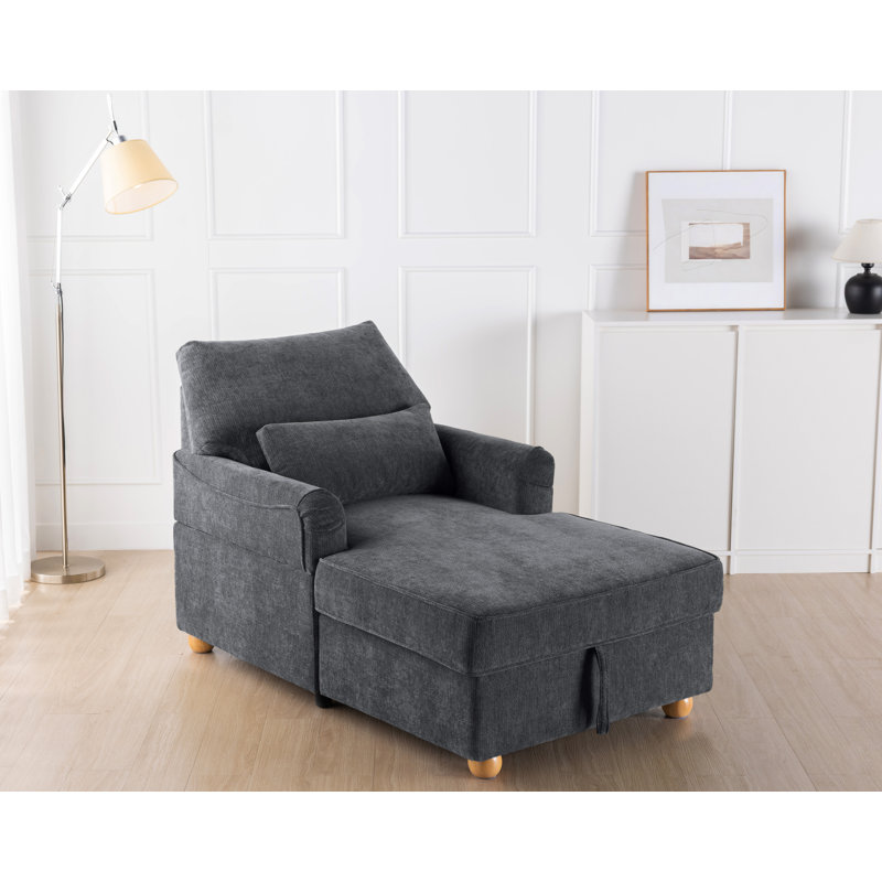Méridienne confortable avec rangement Comfy, Gris