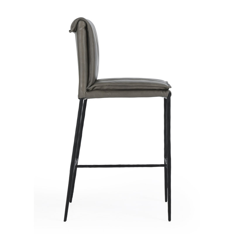 Mayer 26 Counter Stool Antique Brown, Bar Stool (31" Seat Height), Pewter Gray