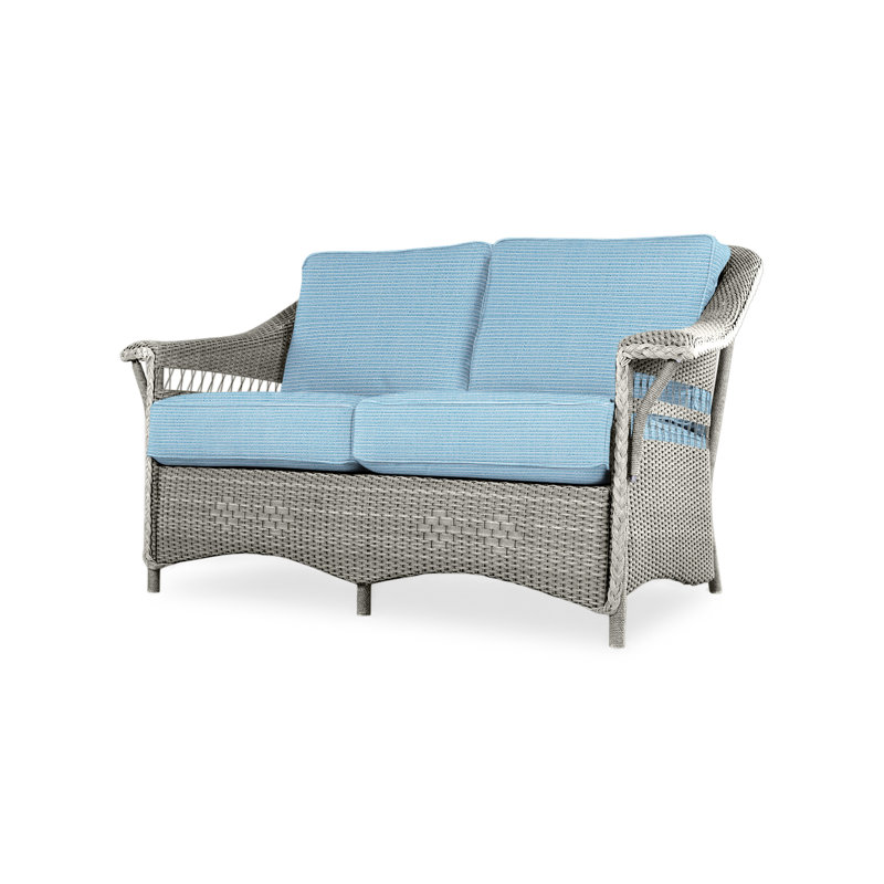 Nantucket Outdoor 2 - Seat Loveseat, Loveboat Mint, Pewter