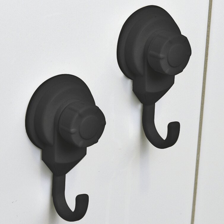 Evideco Strong Hold Suction Hooks -Bath-Kitchen-Home- Set of 2, Purple