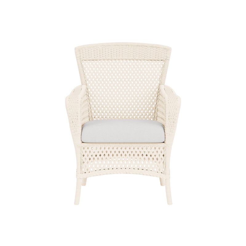 Grand Traverse Outdoor Dining Armchair, Caramel, Canvas Natural Sunbrella® Canvas