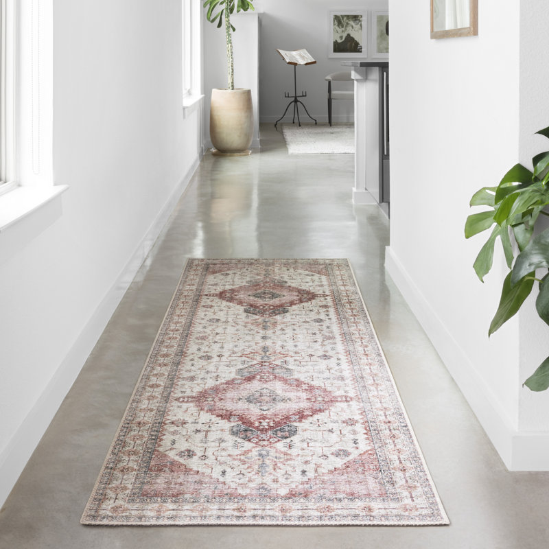Tapis oriental ivoire / baie / gris foncé Gelo, Rond 6 pi
