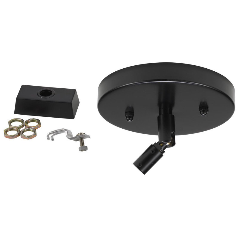 Drop Ceiling Swivel Joint Top Socket Plate, White