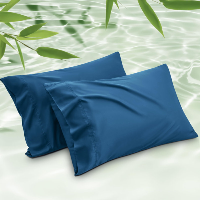 Rayon from Bamboo Cooling Pillowcase, Teal, Standard Pillowcase