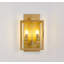 Applique murale lanterne noire 2 lumières avec abat-jour en verre transparent-1386142034-1386142035