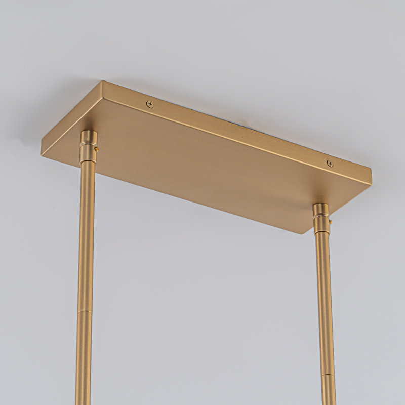Modern Linear Chandelier With Gradient Glass Globes