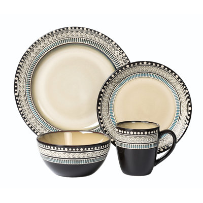 Piece Stoneware Dinnerware Set - Service for 4