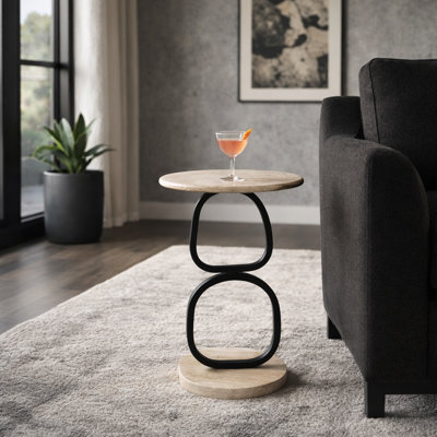 Table d'appoint Altrincham Modern Travertine