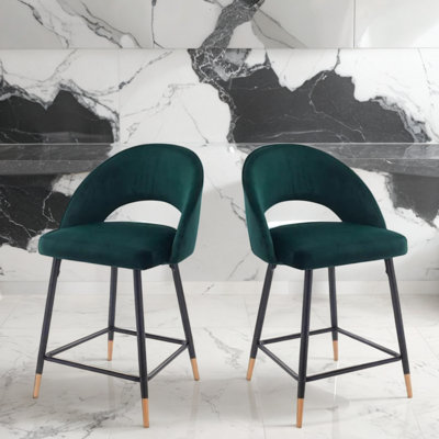 Ohanna Velvet Bar Stool
