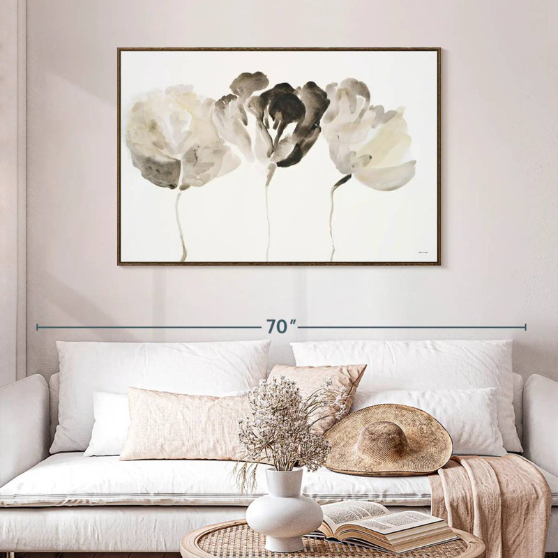 Trio In Light, 46" X 31", Floating Frame Walnut