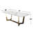 Rectangular Dining Table With Metal Trestle Legs-1102267020